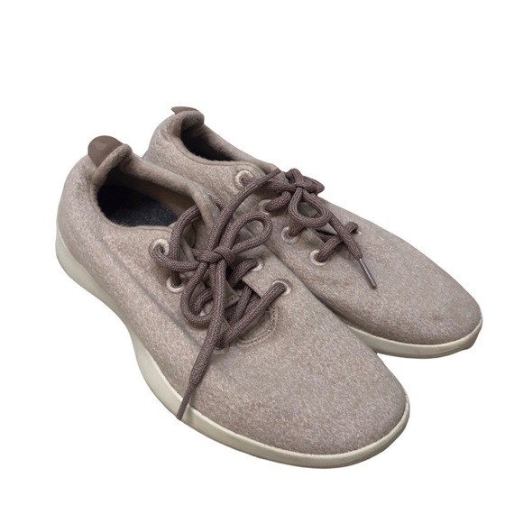 Allbirds Wool Runners Lace Up Sneaker Size 10 Tuke French Fry Tan Women’s - Picture 2 of 10